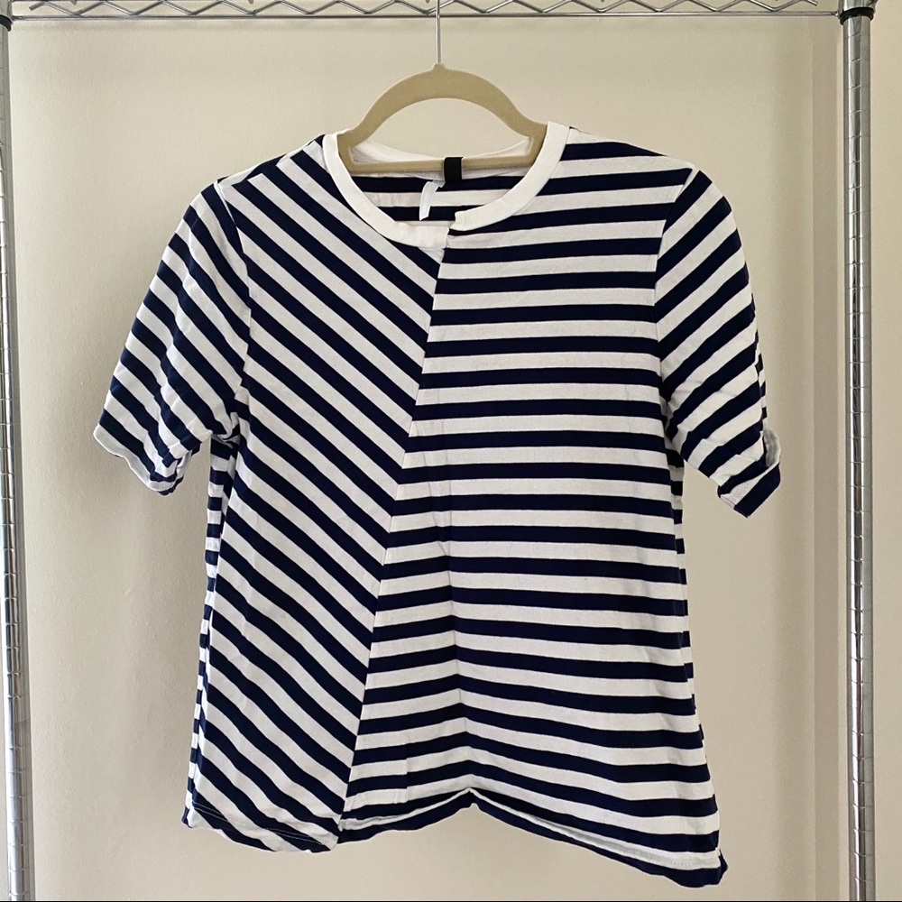 SOLD Topshop boutique asymmetrical stripe tee